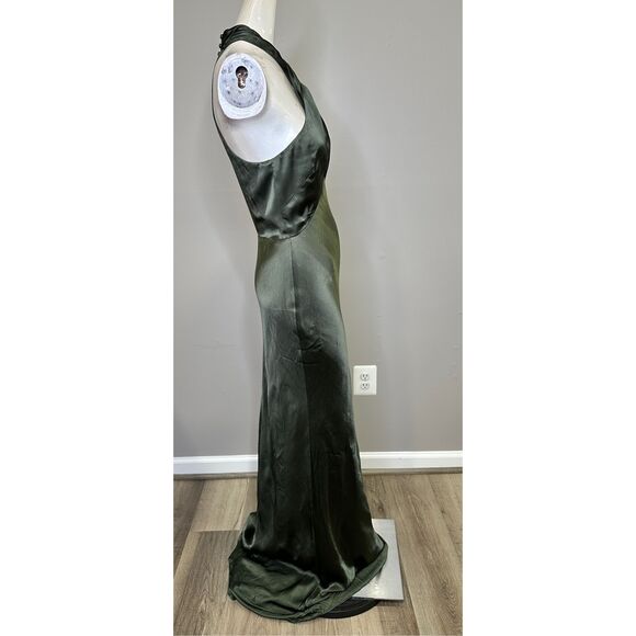 NWT Shona Joy La Lune High Neck Twist Maxi Dress in Forest Size 4 $395 - Picture 7 of 10